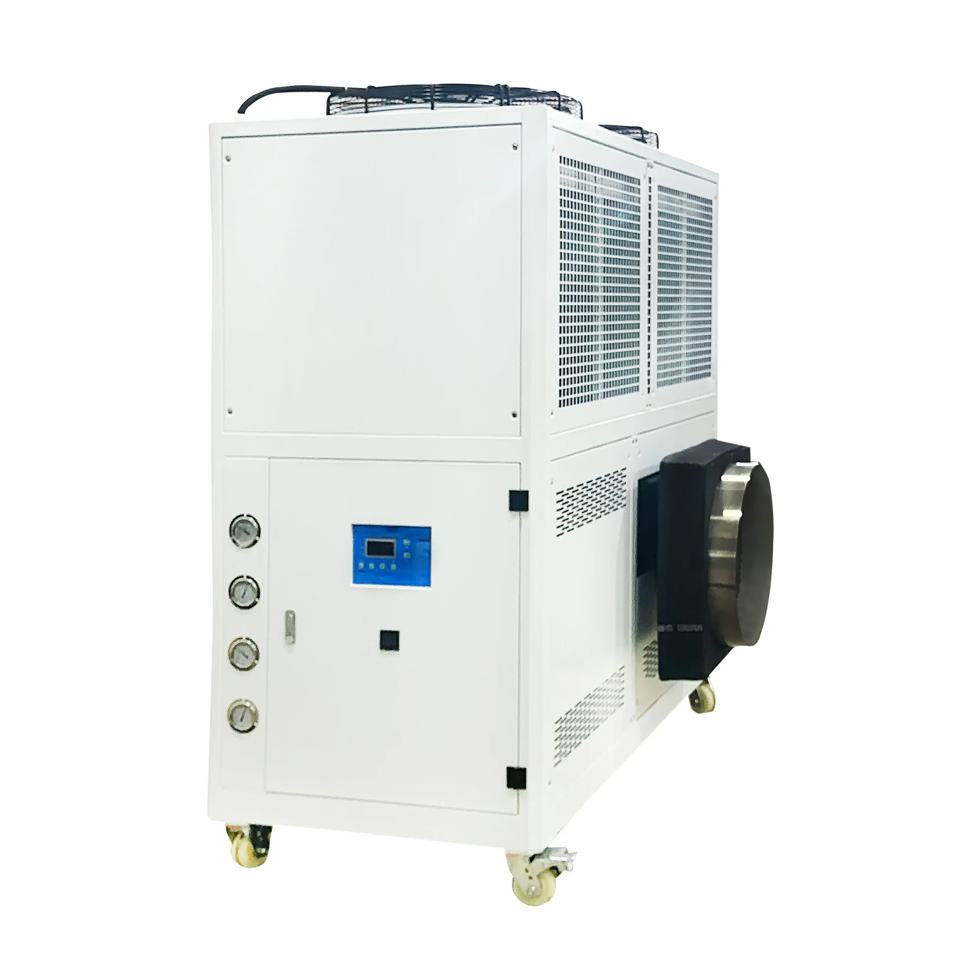 Industrial air cooler with side control panel