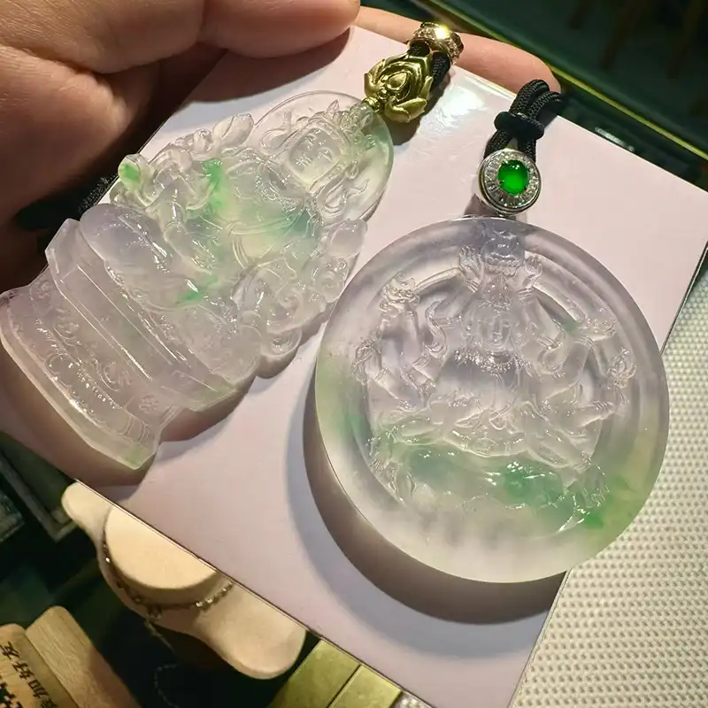 Carved Jadeite Pendants