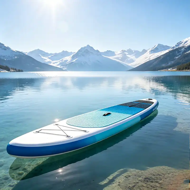Inflatable SUP Board on Lake