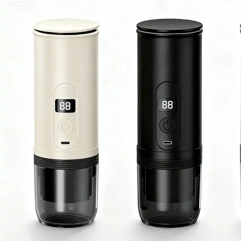 Portable Espresso Maker - Cream and Black Duo