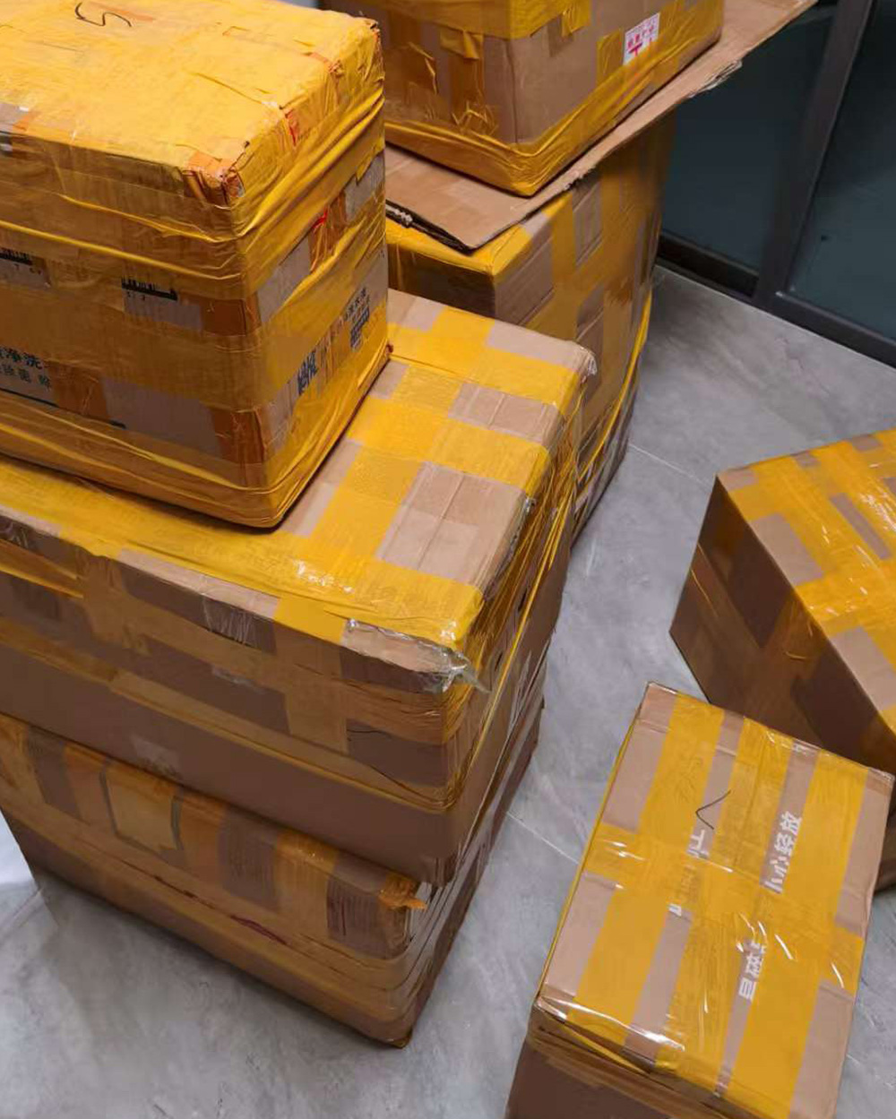 Full truck loaded with client shipment