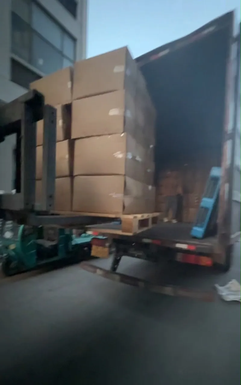 Goods being loaded into containers for Amazon FBA shipment
