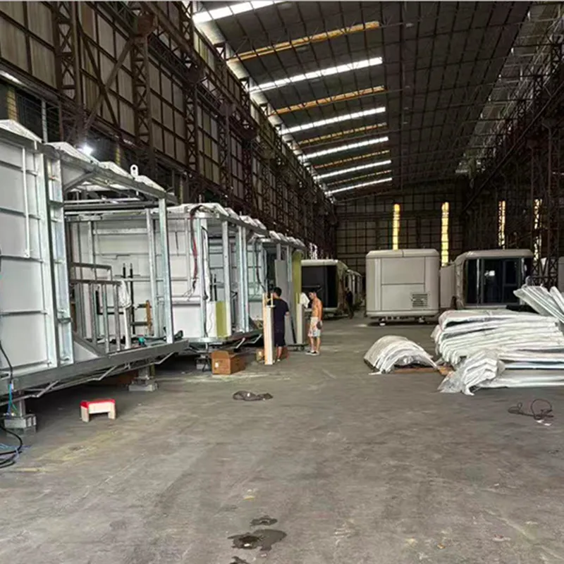 Completed space capsule pod house ready for container shipping
