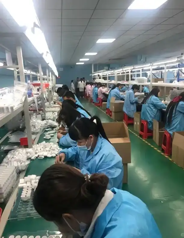 Quality control and precision assembly line — factories that underquote are often the same ones that skip inspection steps like this